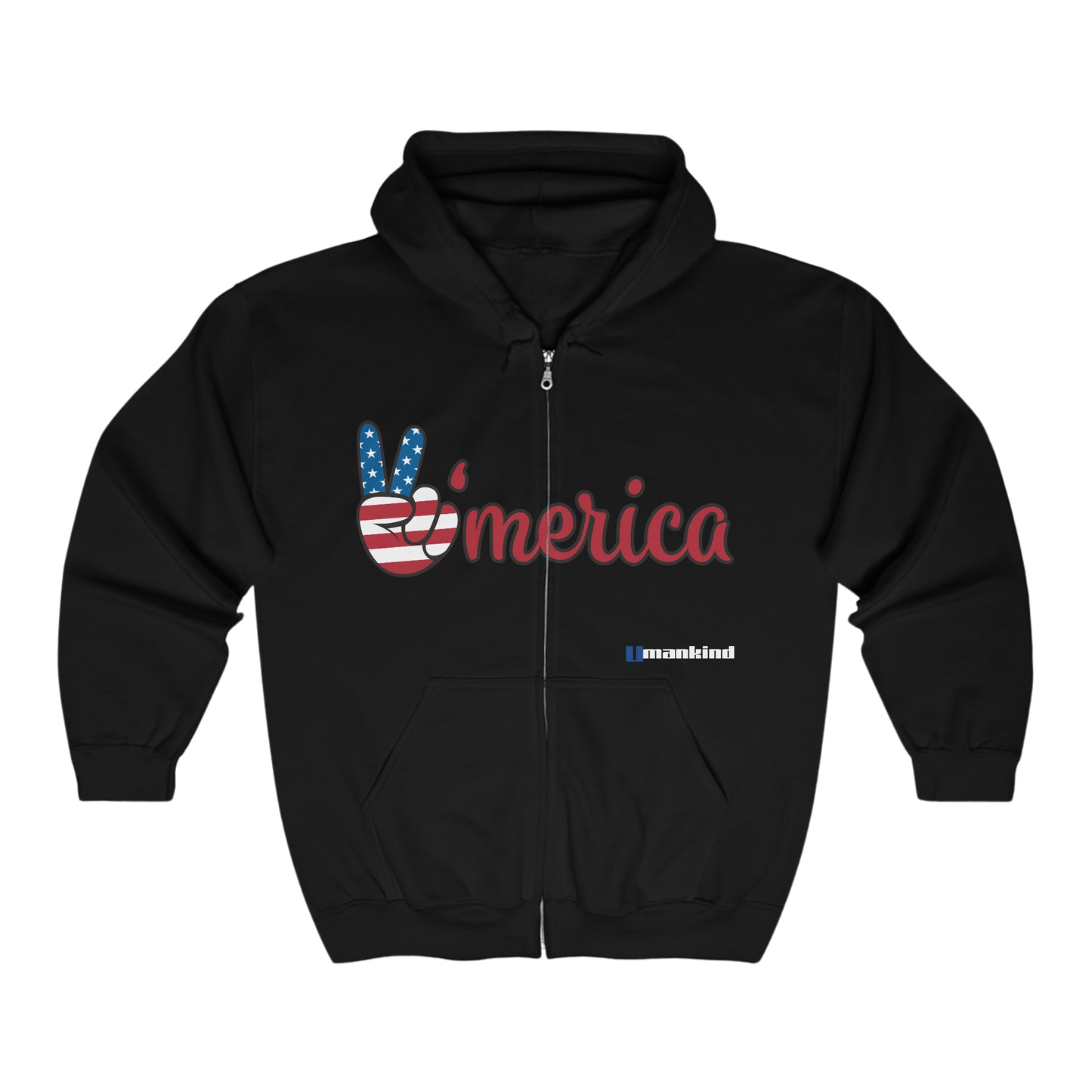 Umankind America Unisex Heavy Blend™ Full Zip Hooded Sweatshirt