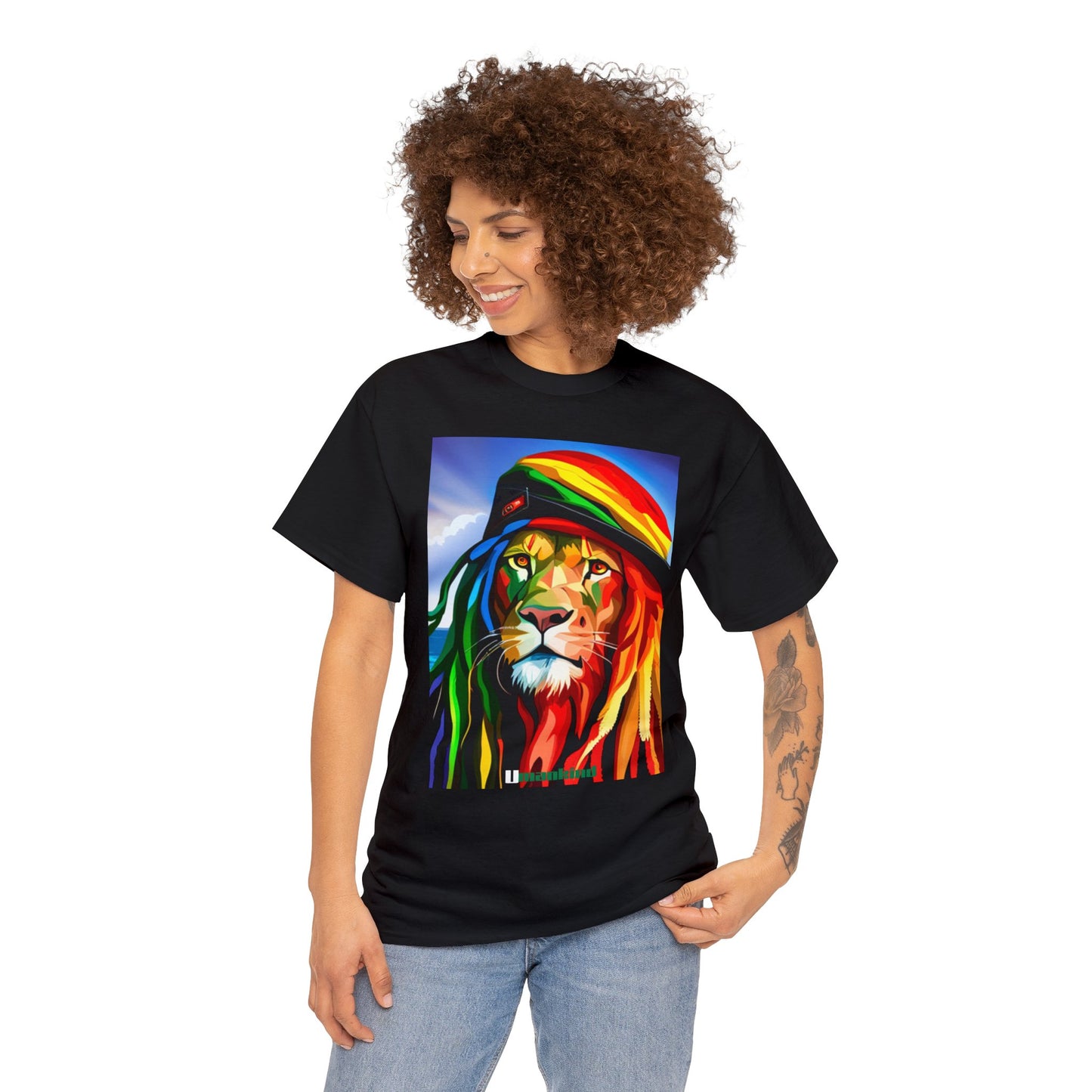 Umankind Rasta Lion Unisex Heavy Cotton Tee