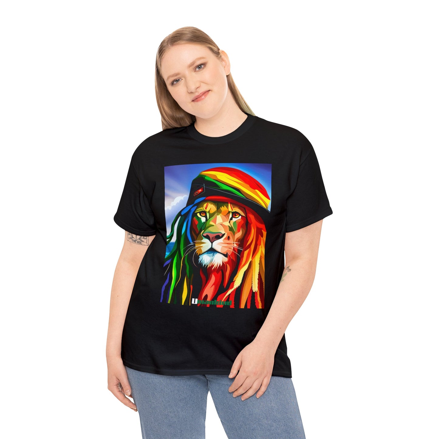 Umankind Rasta Lion Unisex Heavy Cotton Tee