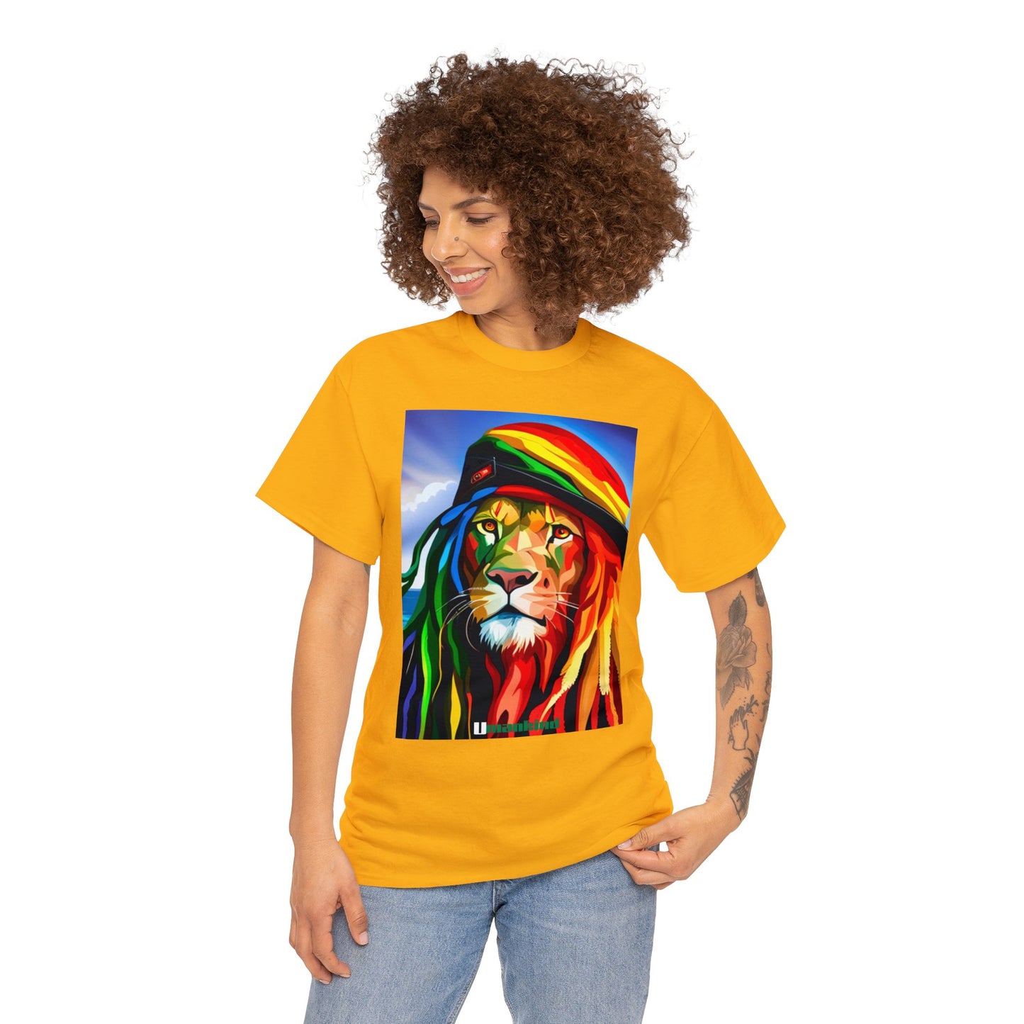 Umankind Rasta Lion Unisex Heavy Cotton Tee