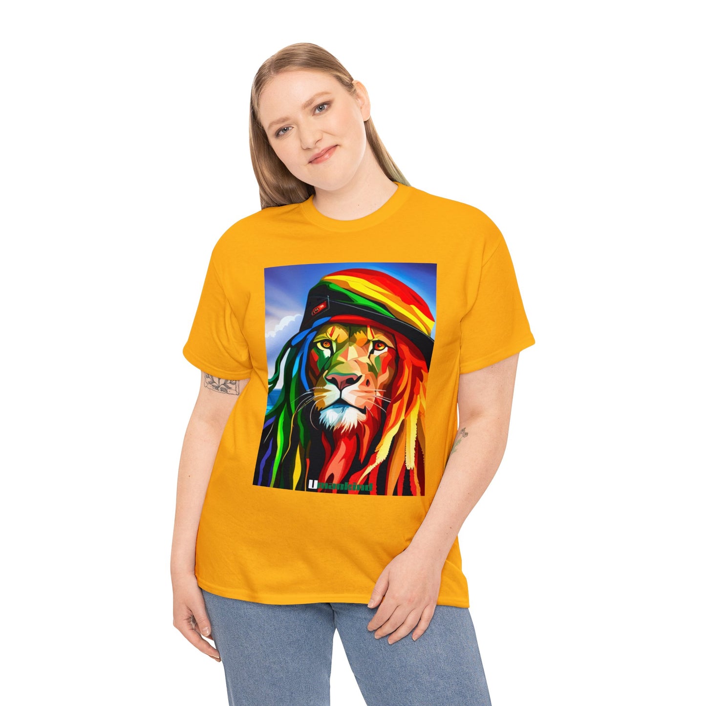 Umankind Rasta Lion Unisex Heavy Cotton Tee